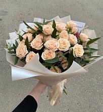 Букет Кремовые розы Латте #REPLACE_PRED# Белая глина