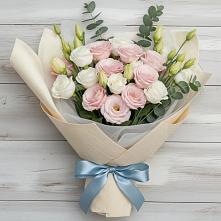 Букет цветов из:  Лизиантусы #REPLACE_PRED# Белая глина