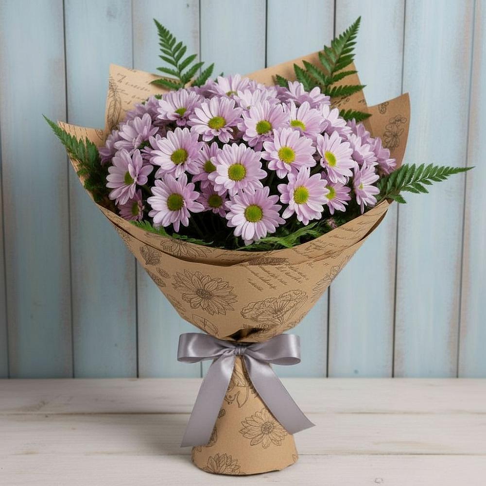 Букет цветов из: Хризантемы в Белая глина