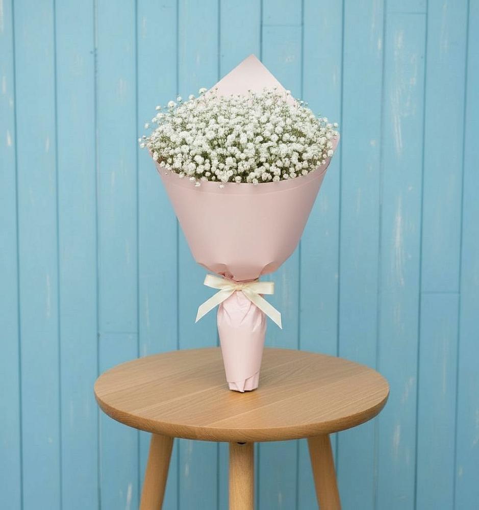 Букет цветов из: Гипсофила в Белая глина