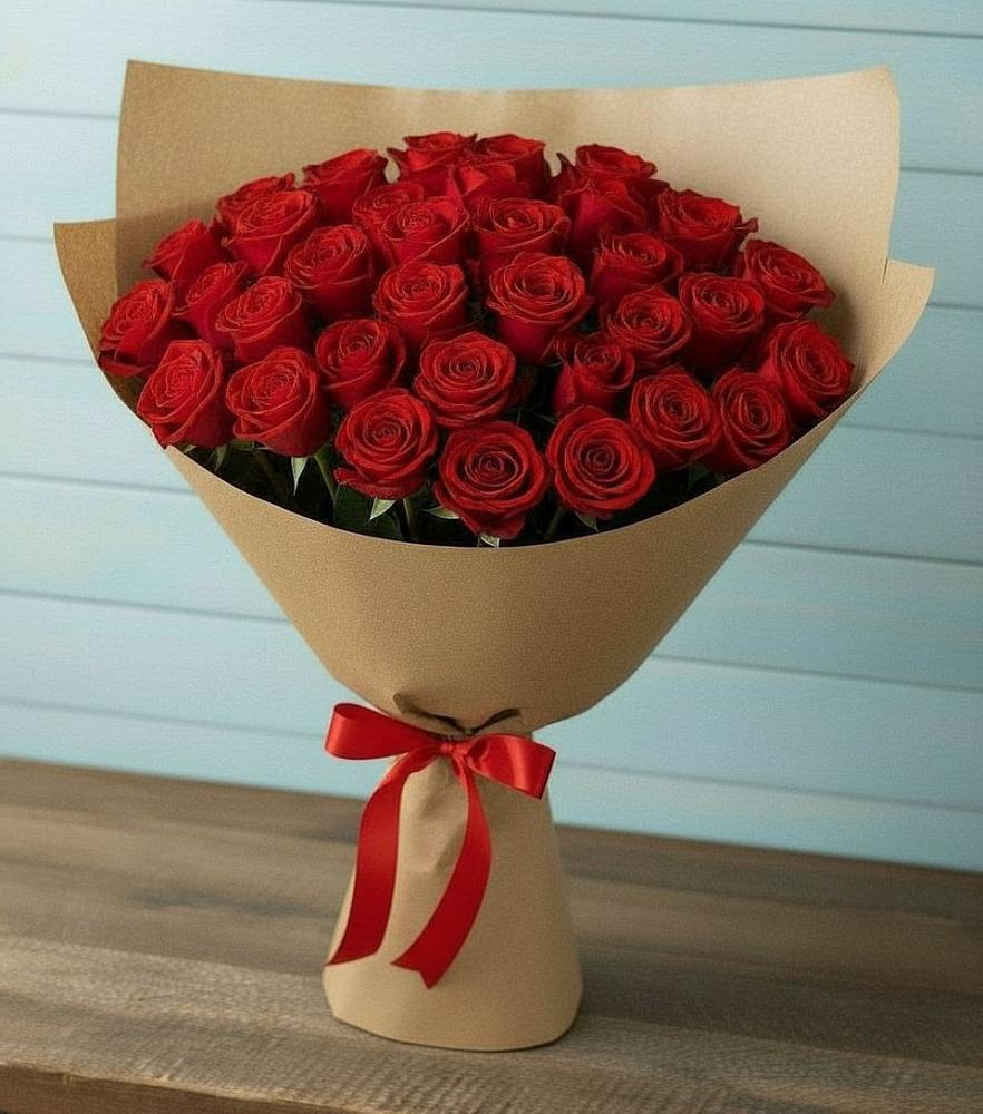 Букет Красные розы Милано в Белая глина