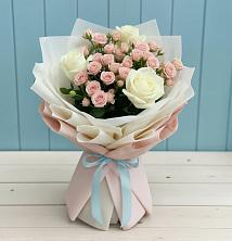 Букет цветов из:  Розы в Белая глина