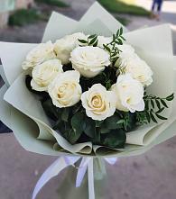 Букет Белые розы Проуд #REPLACE_PRED# Белая глина