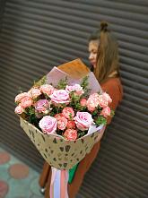 Букет цветов из:  Розы #REPLACE_PRED# Белая глина
