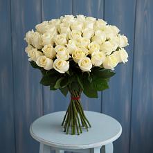 Букет 51 Белая роза Эдлесс Лав в Белая глина