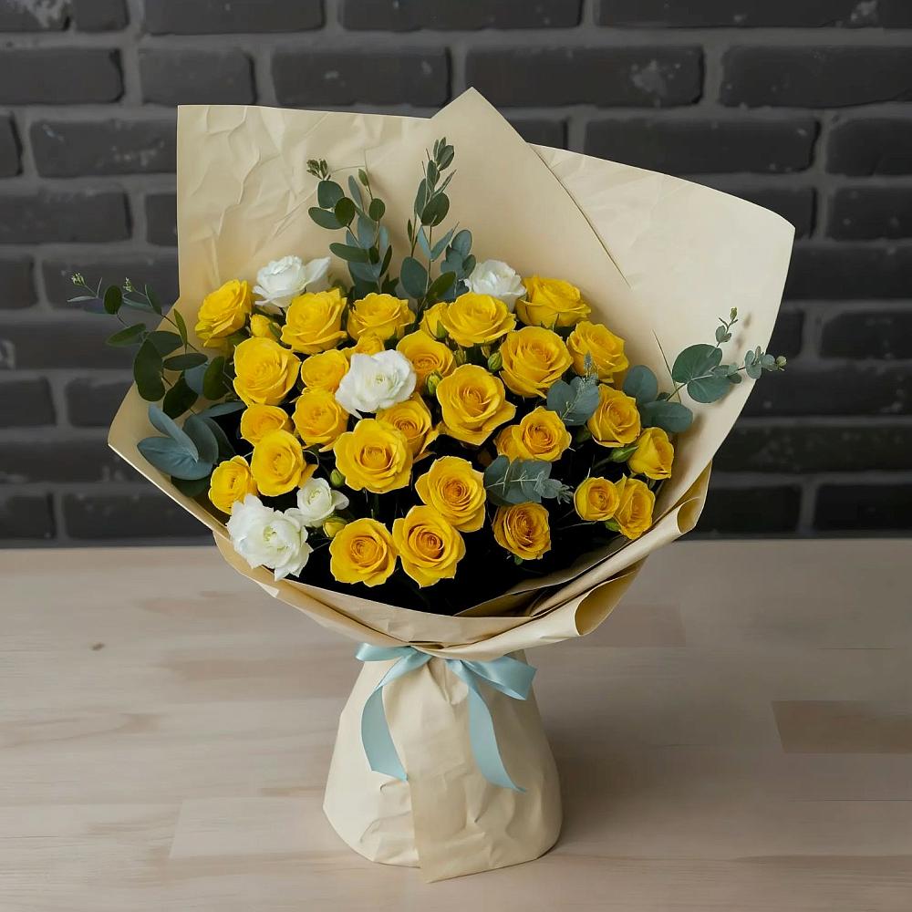 Букет цветов из: Розы в Белая глина