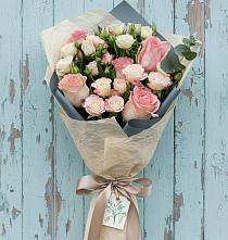 Букет цветов из:  Розы #REPLACE_PRED# Белая глина