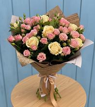 Букет цветов из:  Розы в Белая глина