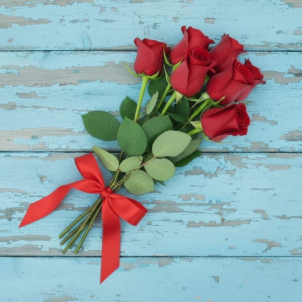 Букет Красные розы в Белая глина