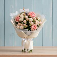 Букет цветов из:  Розы в Белая глина