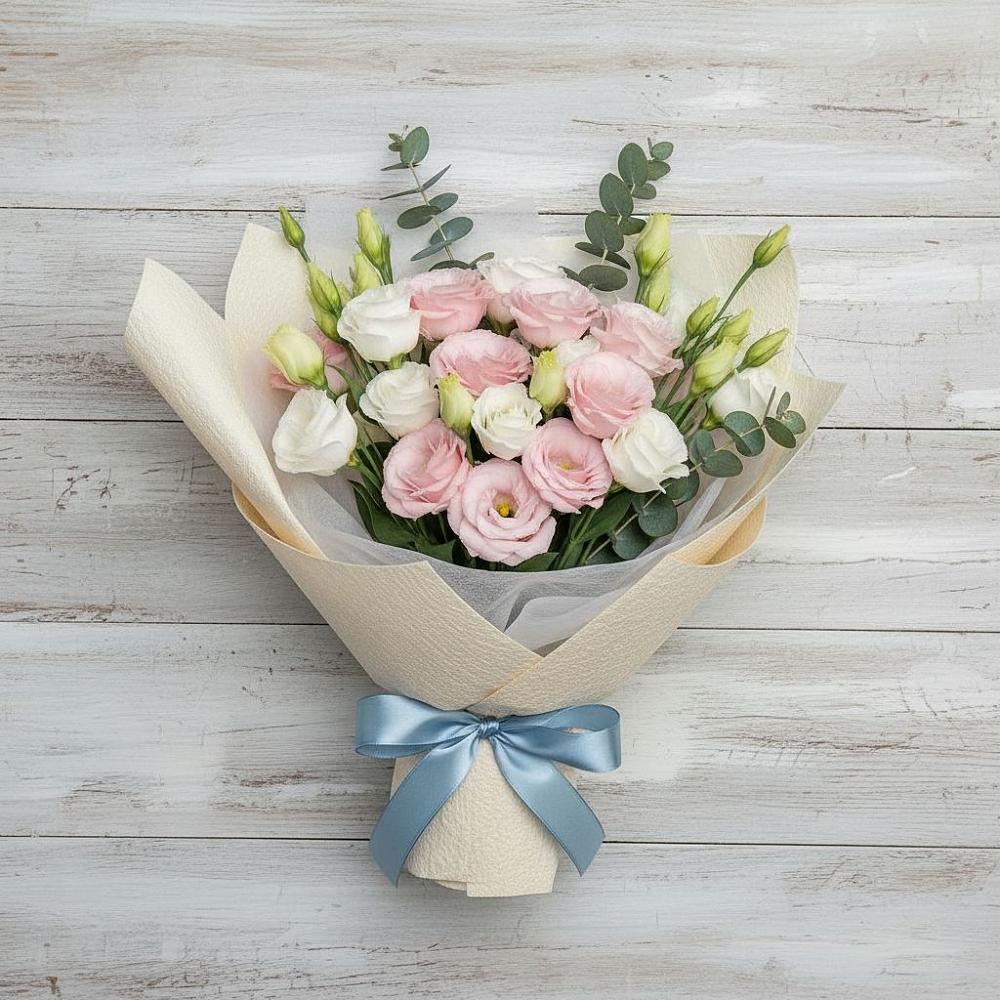 Букет цветов из: Лизиантусы в Белая глина